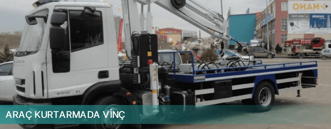 Tire İlçemi Araç Kurtarmada Vinç